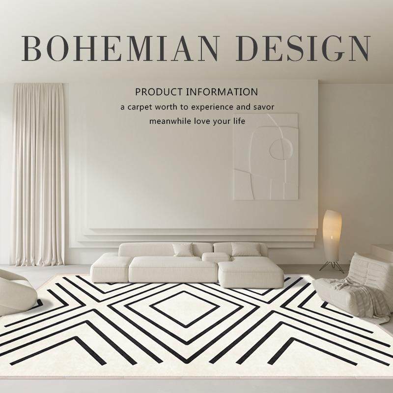 地毯客厅轻奢高级卧室床边茶几地垫大面积全铺家用仿羊绒北欧地毯