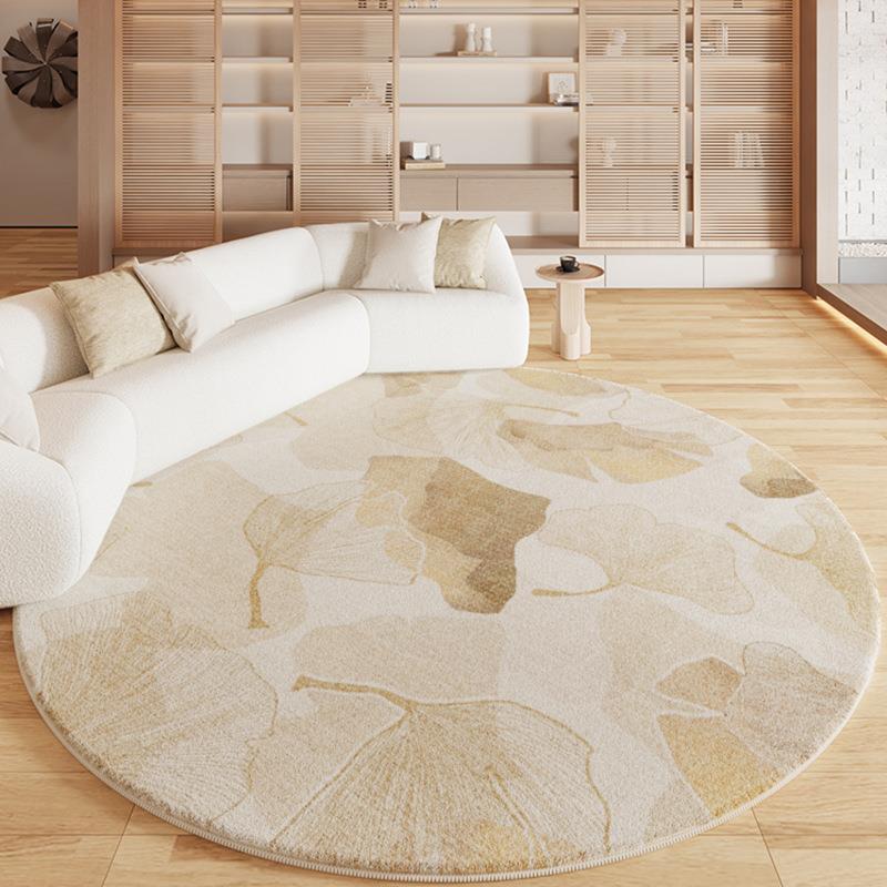 东方侘寂圆形地毯客厅简约书房书桌椅子垫加厚仿羊绒卧室床边毯