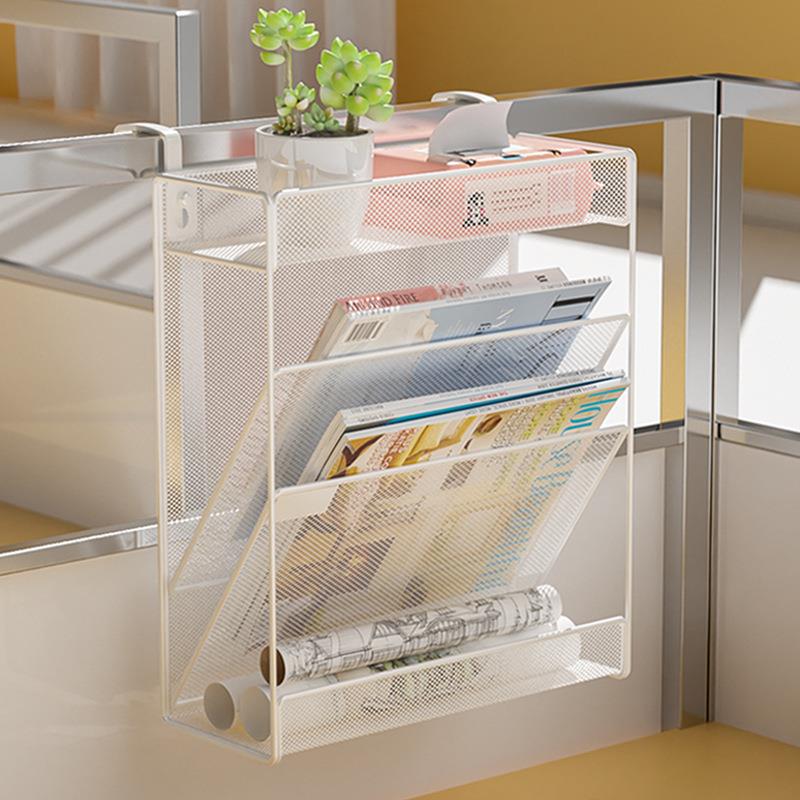 金属壁挂式文件架办公室桌上文件悬挂置物架挂墙文件夹收纳盒杂志