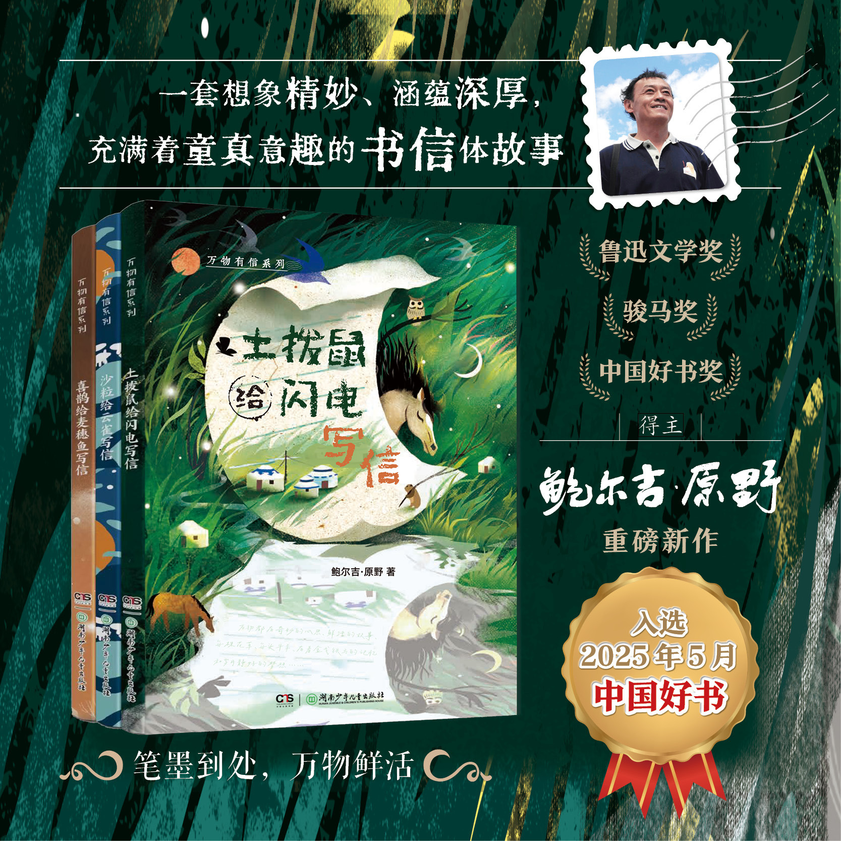 10-16岁万物有信书系列正版全3册 鲍尔吉原野 世界是一封永远写不完的信土拨鼠给闪电写信沙粒给云雀写信喜鹊给麦穗鱼写信儿童文学