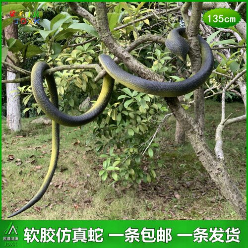 仿真黑色大蟒蛇软胶蛇青色眼镜蛇