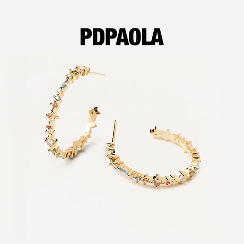 七彩宝石耳环PDPAOLA独特