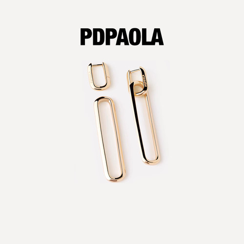 PDPAOLA18k镀金耳钉回形针女