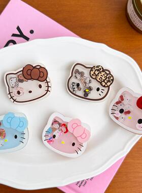 新款可爱摇摇乐kt猫发夹趣味心鸭嘴夹碎发刘海夹侧边边夹发饰