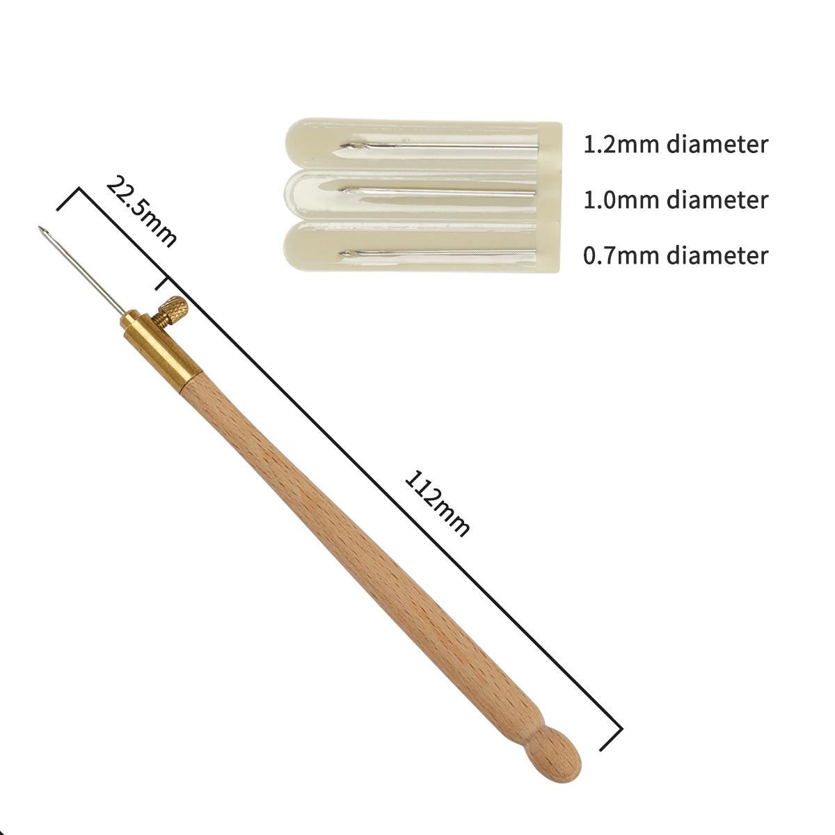 家用法式钩花珠绣刺针金属法绣钩针DIY反绣手工刺绣工具替换针头