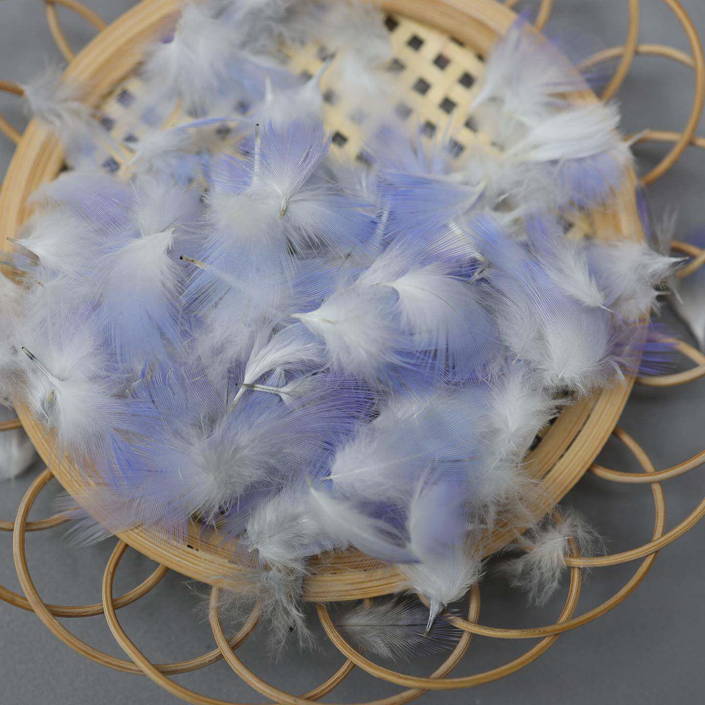 天然孔雀脖子蓝片点翠羽毛仿翠鸟毛鹦鹉毛diy手工饰品配件