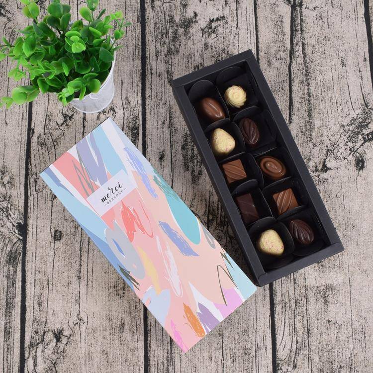 高档情人节12粒巧克力长方形抽屉礼品盒现货茶叶盒精美礼物包装盒