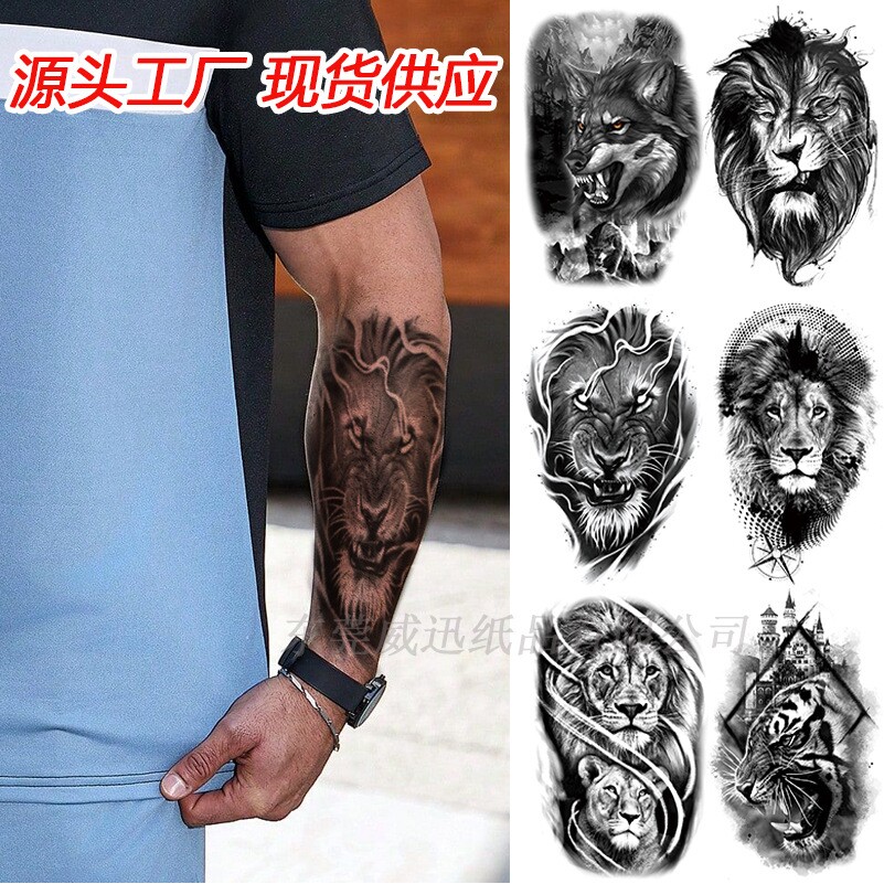 跨境专供 防水纹身贴纸 图腾字