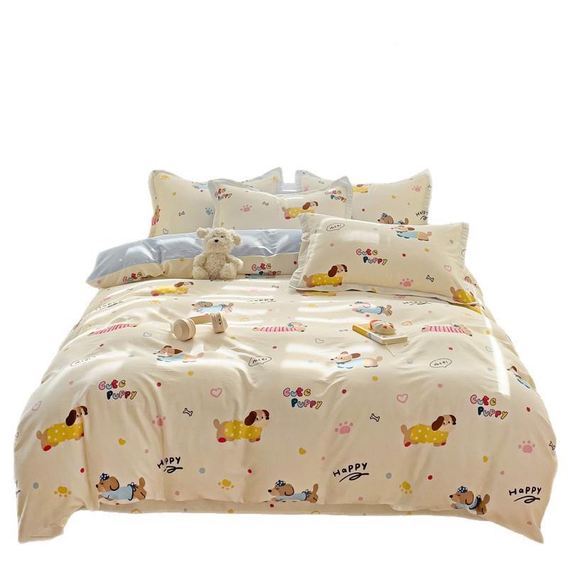 花新款AB0卡通全印四件套学版生宿舍棉卧室家用单双人四件套