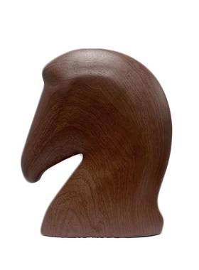 现代极简样板房木纹马头轻奢抽象爱马头个性小众装饰家居装饰艺术