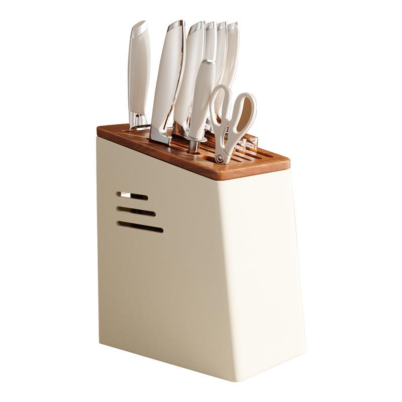 实木笼厨房多DJ-1042-功能置物中子古风台面刀架菜板一体筷子勺架