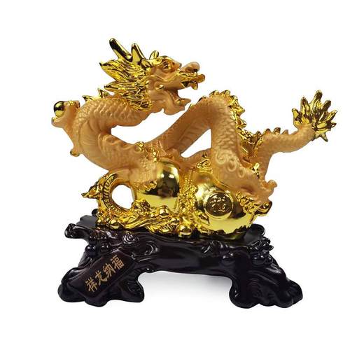 十二生肖龙摆件招财金龙工艺品电视柜客厅摆件家居饰品办公室摆设