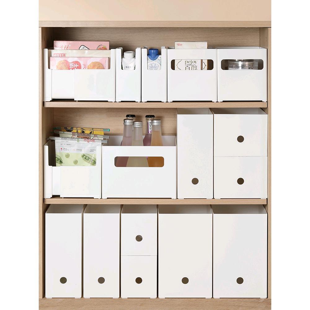 4403TT厨房壁膜收纳盒橱柜门内侧免打孔保鲜收理纳架锅具杂挂物整