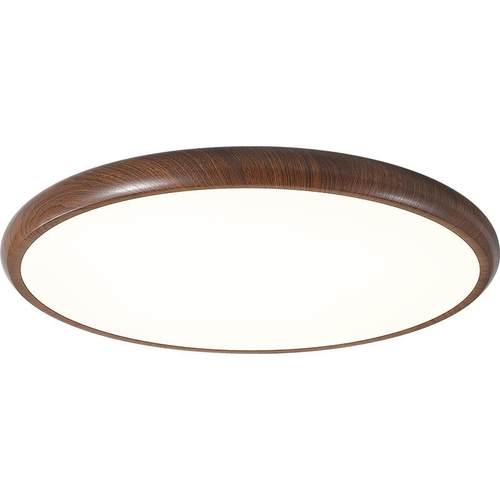 卧室房间灯2025新款日式中古胡桃木普瑞护眼圆形灯超薄书房吸顶灯