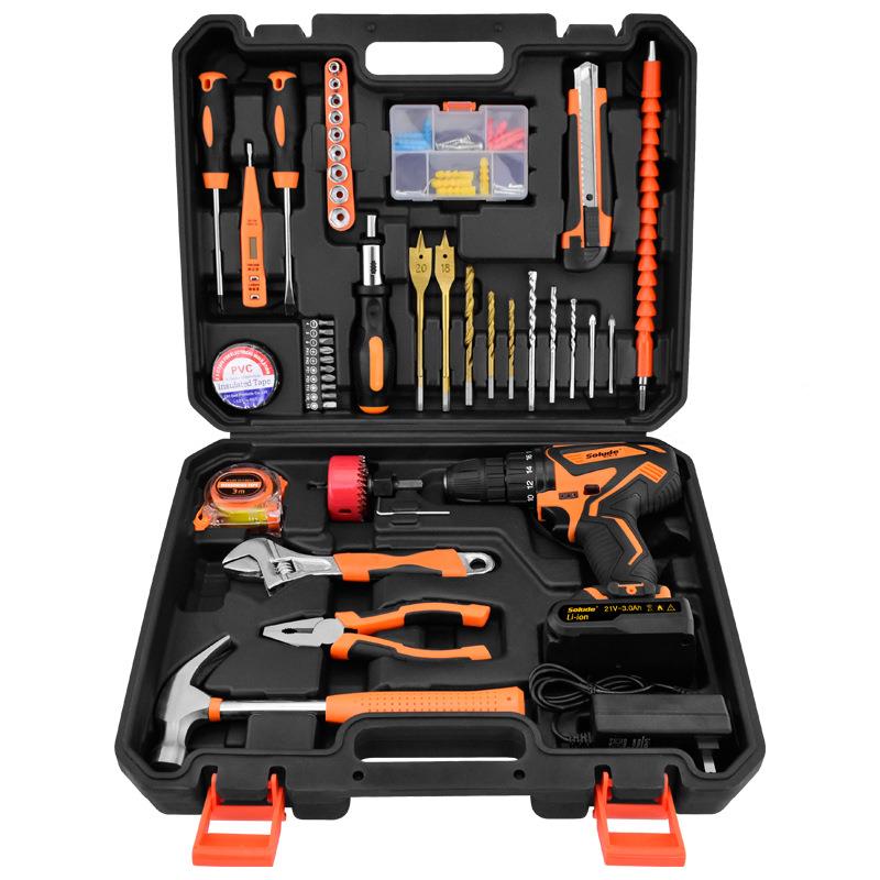115索伦组德44件家用五金电具工电动功电钻工套装多能木工合工具