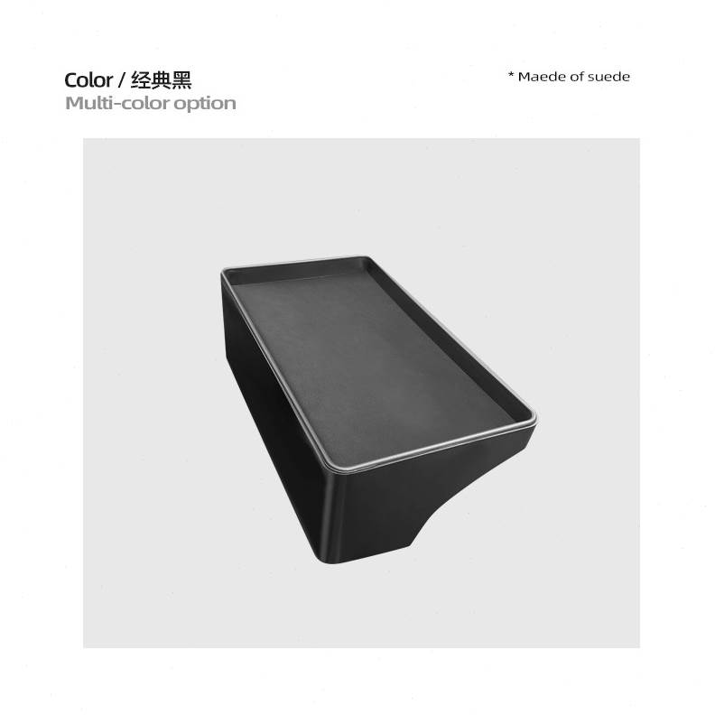 适用零跑C10/C16皮革车机储物盒原车色屏幕后储物收纳盒内饰改装