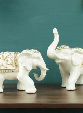 办公室桌面招财大象摆件工艺品新中式家居客厅电视酒柜对象装饰品