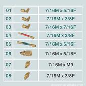 R134AR12接头汽车空调转换接头多用途转换接头8件装 138