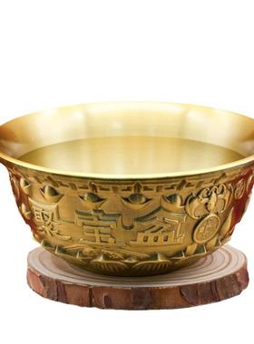 铜工艺品礼品创意新款聚宝盆摆件聚宝盆碗纯铜聚宝盆工厂义乌