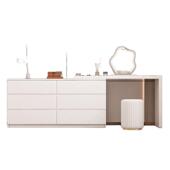 梳妆台卧室简约现代斗柜梳妆台一体小户型书桌床尾柜化妆台化妆桌