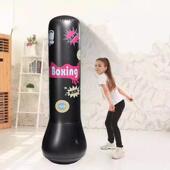 儿童健身充气拳击柱立式 沙袋不倒翁解压沙包成人家用打拳训练器材