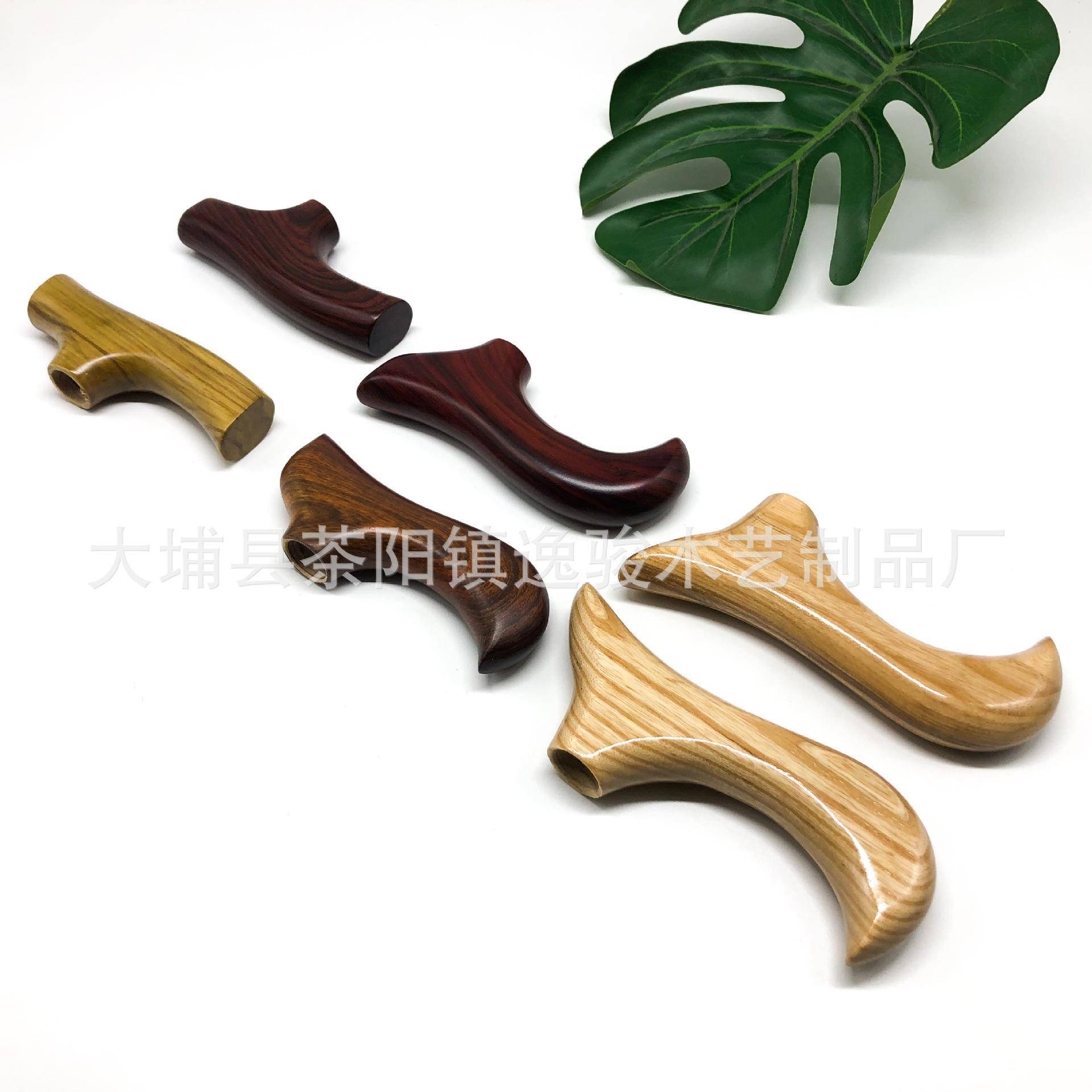 定制实木手柄手杖老人拐杖木把手登山杖把手拐杖握手户外徒步手杖