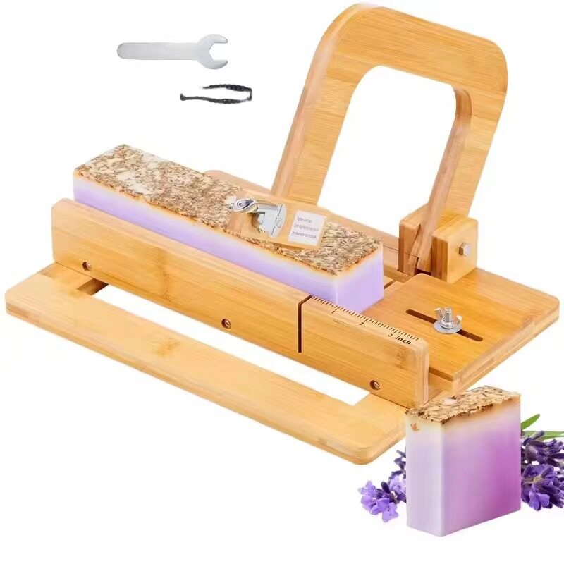 木质手工肥皂切割器冷制肥皂器切皂台噶钢丝刀闸刀式小型切割器
