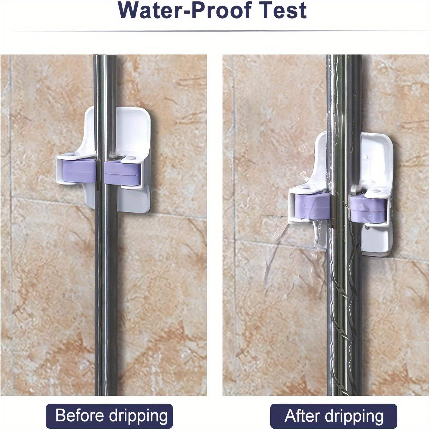TEMU浴室无痕免打孔扫把夹卫生间壁挂拖把架粘贴式厨房置物夹