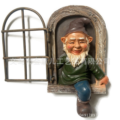 Garden Gnome Statue花园侏儒3D摆件小矮人雕像树脂工艺品装饰品