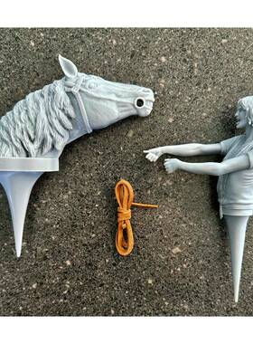 跨境亚马逊热销人拉马仿真树脂工艺品庭院微景观小摆件饰品装