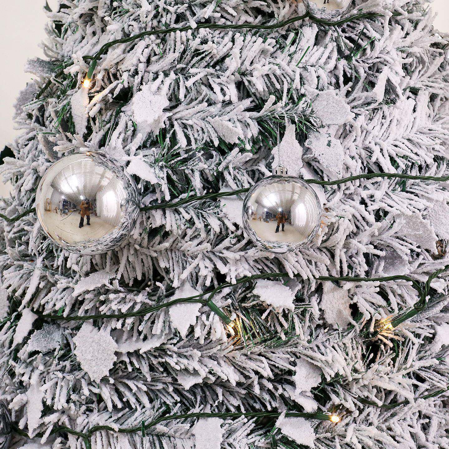 折叠圣诞树植绒PVC1.8米2.1米加密圣诞家用可伸缩装饰树圣诞装饰