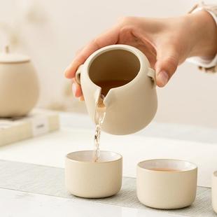米黄公道杯陶瓷功夫茶具零配件茶海家用单个双耳防烫手公杯分茶器