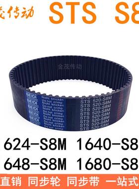 现货同步带1624-S8M 1640-S8M 1648-S8M 1680-S8M同步皮带STS S8M