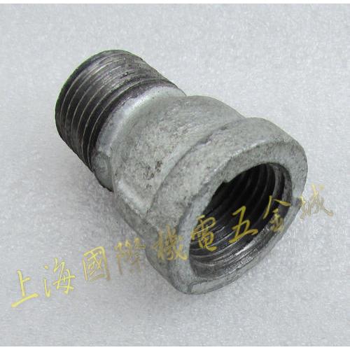 4分自来水管家用里DN15内外丝牙接头直通接6分镀锌管件20铁管配件