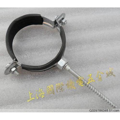 白锌皮管卡带钉 水管卡子管卡吊卡管夹 固定 管卡 黑皮20mm-110mm