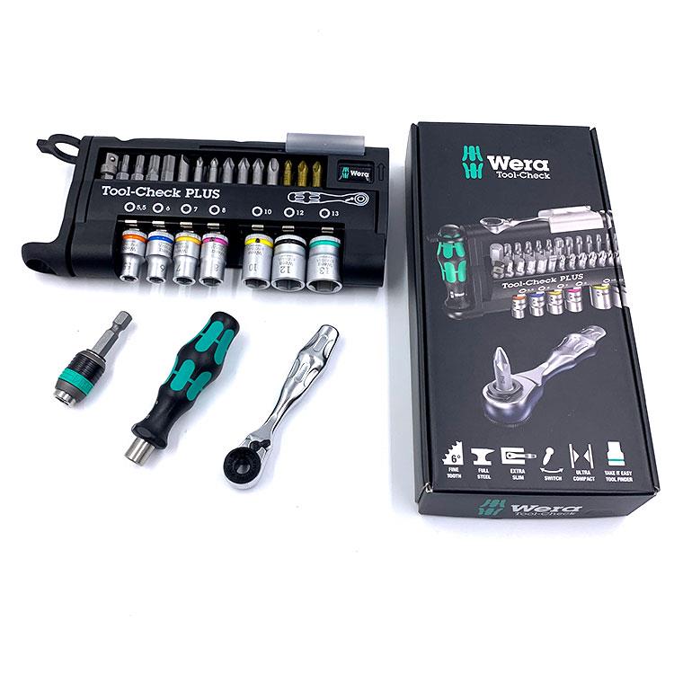 德国wera维拉进口套筒棘轮扳手套装批头 快速迷你1/4小飞棘轮扳手