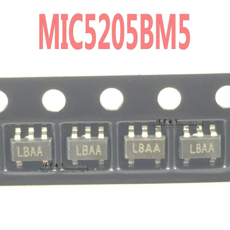 LDO稳压器 MIC5205BM5 丝印LBAA SOT23-5 全新进口原装