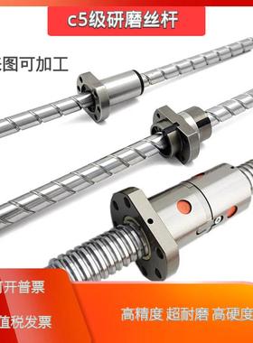 研磨丝杆C5级SFU SFE SFS SFK滚珠丝杠副螺母磨制数控机床高精密