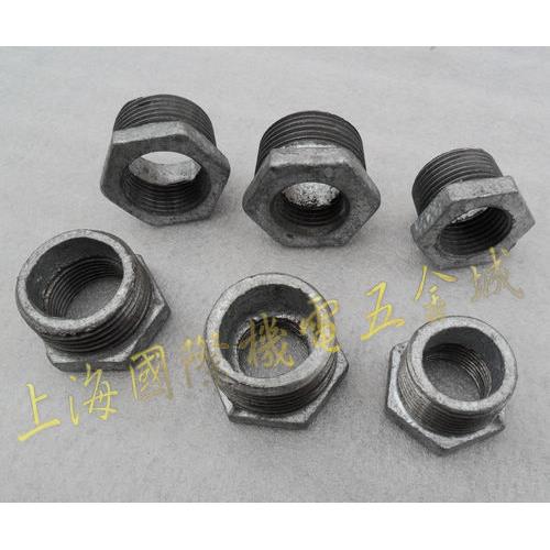 内外丝螺牙补芯接头4分6分1寸镀锌管件铁管配件异径大变小大小头