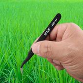 VETUS防静电镊子瑞士高弹性防磁防酸不锈钢弯尖头精密夹子ESD