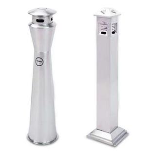 商场室外不锈钢灭烟柱户外立式烟灰柱筒挂墙烟灰缸吸烟区烟蒂柱