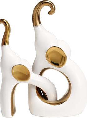 轻奢玄关情侣对象创意陶瓷摆件现代家居电视柜酒柜卧室桌面装饰品