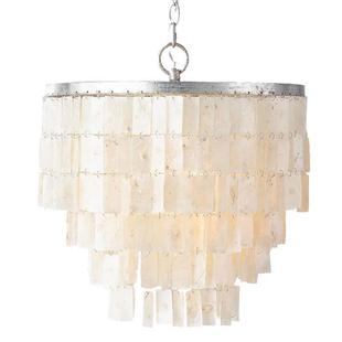 中山工厂中古灯具主卧室餐厅美式复古侘寂风枝形天然贝壳吊灯