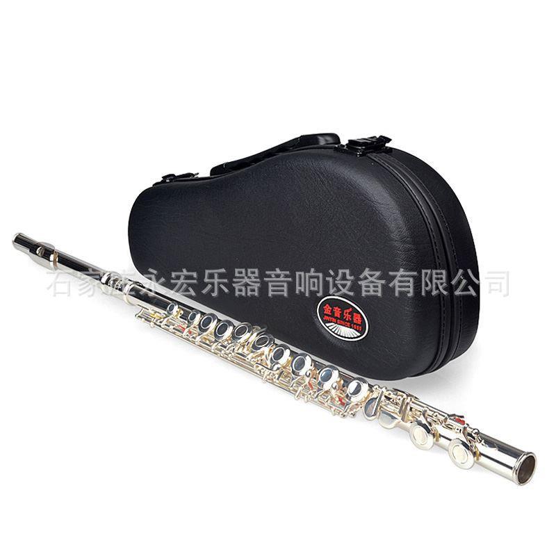 长笛乐器镀银16键闭孔长笛初学入门演奏考级长笛JYFL-2000S