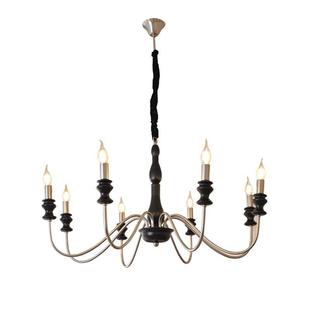 美式 复古客厅大气洋房乡村楼梯间书房卧室蜡烛灯具 中古风吊灯法式