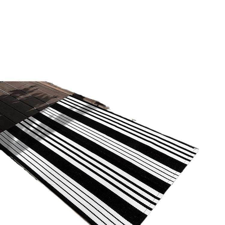 家用卧室地毯手工编织条纹地毯可机洗客厅几何地垫茶几垫脚垫,居家布艺,家用脚垫,淘宝优惠券,粉丝福利购,淘宝优惠卷