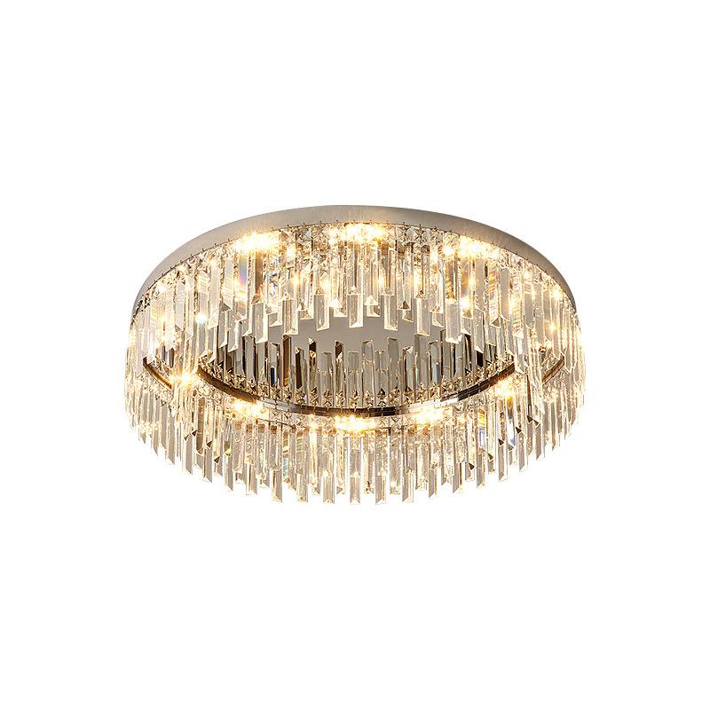 FXX长奢吸方顶灯客厅led圆形水晶轻餐厅吊灯形卧室大厅大灯具调光