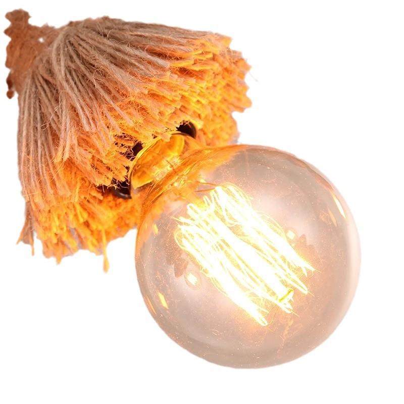 复古工业风格吊灯餐厅咖啡店灯具饭店包厢灯创意麻绳吧台工艺吊灯,家装灯饰光源,智能吊灯,淘宝优惠券,粉丝福利购,淘宝优惠卷