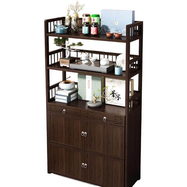 茶架子置物架客厅小型博古架多层茶叶收纳柜茶室茶具架茶叶展示柜