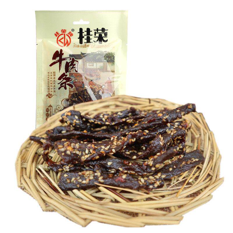 桂荣牌香辣味牛肉条66g 广西南宁特产广西牛肉条干片肉类零食